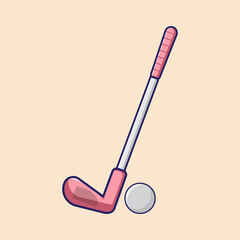 Golf sport illustration. Sport equipment vector concept.