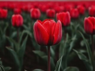 Fototapeta premium Capture the stunning clarity of a tulip petal in sunlight a macro shot of nature's beauty