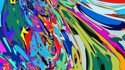 Colorful abstract fluid psychedelic background New Year 2025