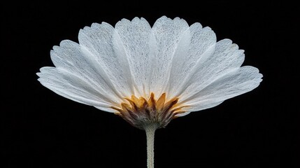 Capture the intricate beauty of a daisy petal in a stunning macro shot with high clarity and light detail