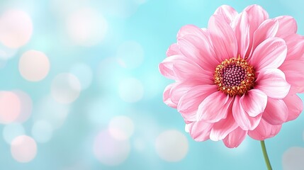 Fototapeta premium Capture the crisp clarity of a macro shot featuring a vibrant pink flower against a soft background