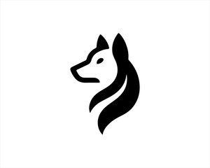 Obraz premium Dog Head Logo Vector illustration.