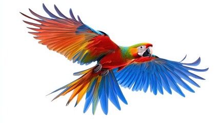 Fototapeta premium Scarlet Macaw in Flight