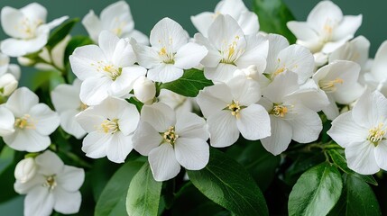 Obraz premium Capture the intricate beauty of a jasmine flower in stunning macro detail with clarity and natural light