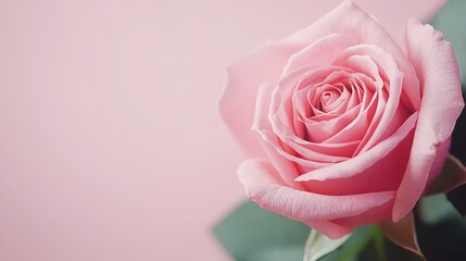 Fototapeta premium Capture the natural beauty of a pink rose with extreme clarity in a macro shot