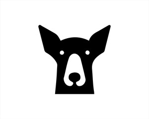 Dog Head Logo Vector illustration.