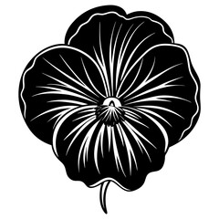 Fototapeta premium Pansy silhouette vector illustration
