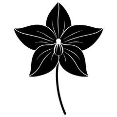 Trillium silhouette vector illustration