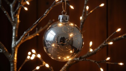 Christmas ornament hanging on a tree