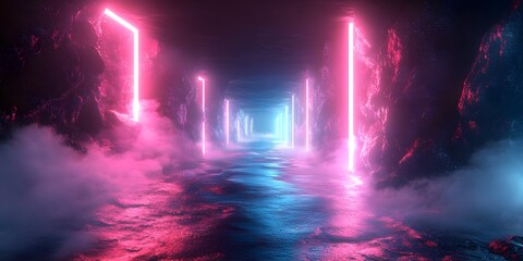 Neon Dreams  futuristic background graphics for dynamic designs