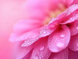Fototapeta premium Capture the beauty of morning dew on a lavender flower with stunning macro clarity