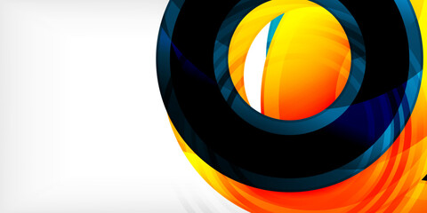 Obraz premium Circles, round elements, ring shapes premium background. Vector Illustration For Wallpaper, Banner, Background, Card, Book Illustration, landing page