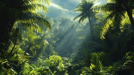 Sunbeams Through the Rainforest