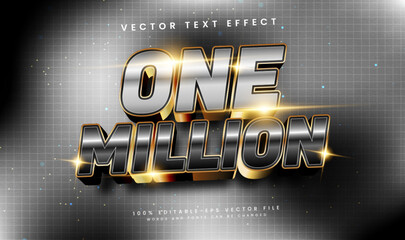One million editable vector text effect.  Golden luxury theme, suitable for modern event.