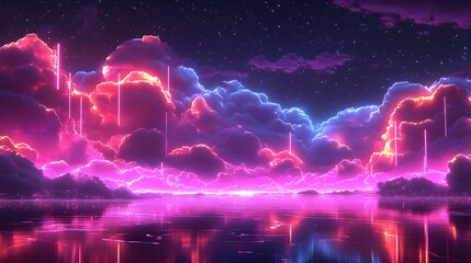 Neon Dreams  futuristic background graphics for dynamic designs