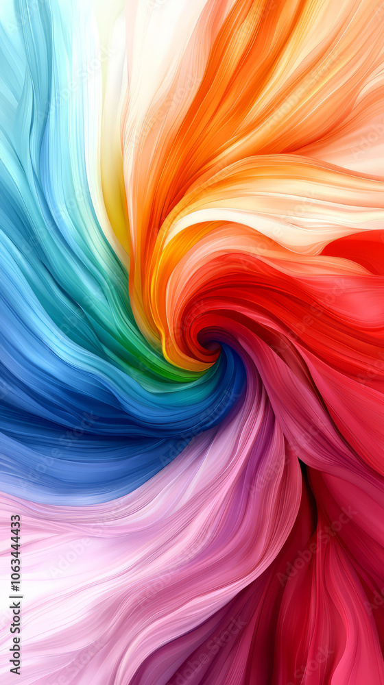 Poster vibrant swirling colors create dynamic and energetic abstract design