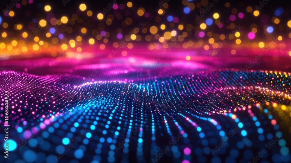 Poster colorful abstract light bokeh pattern