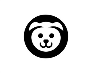 Fototapeta premium Dog logo design vector illustration. Black and white dog logo template