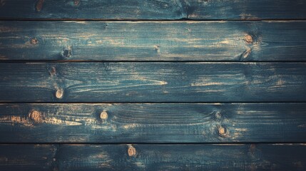 Fototapeta premium Rustic Blue Wooden Plank Background Texture