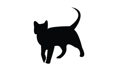 Cat Silhouette And Vector Design. 