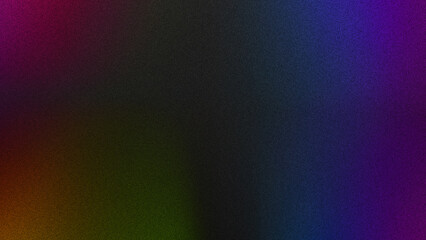 A rainbow-colored gradient with a speckled, granular texture, showing heavy grainy noise for a distinctively rough and bold aesthetic.