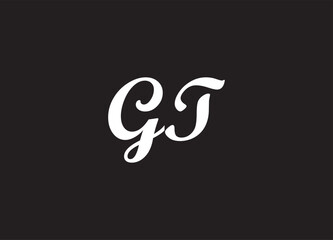 GT letter logo and initial logo design