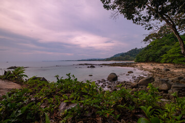 Beautiful waterfall in forest, Thailand.