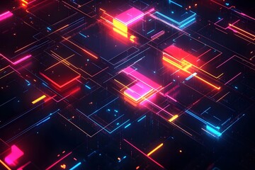 Neon Dreams  futuristic background graphics for dynamic designs