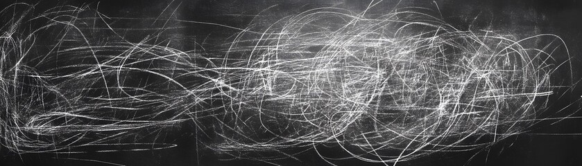 White Scratch Marks on a Black Surface