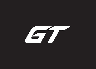 GT letter logo and initial logo design