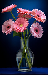 Obraz premium Pink gerbera daisies in vase