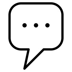 Bubble Speech Symbol Icon Vector. Empty space for text. Stroke rectangle speech, icon for your web site design, logo, app, UI, dialog bubble for comic, book, poster, illustration, etc.