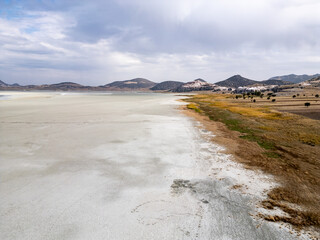 shapes formed by the withdrawal of water from a salt lake