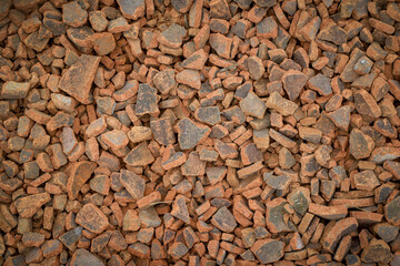 Background of a broken clay/ Genteng house roof