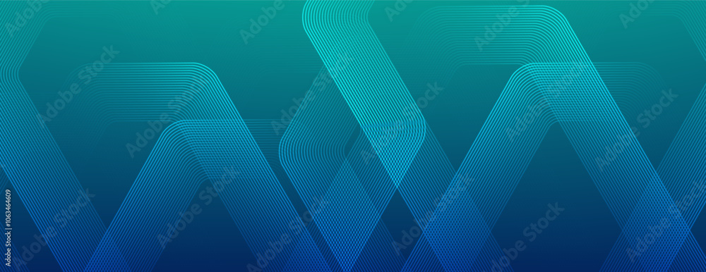 Poster digital hexagonal blue abstract background. digital futuristic technology concept with hexagons. geo