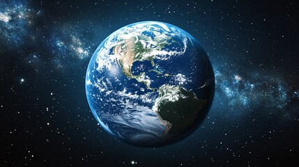 Naklejka premium Earth in Space: A Visual Representation of Sustainability
