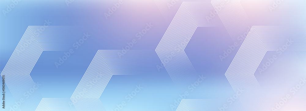 Poster digital hexagonal blue abstract background. digital futuristic technology concept with hexagons. geo