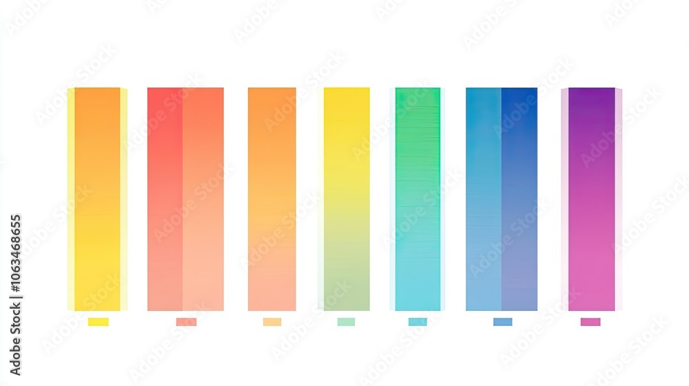 Poster vibrant color gradient palette for design projects