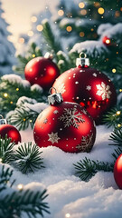 christmas tree and decorations