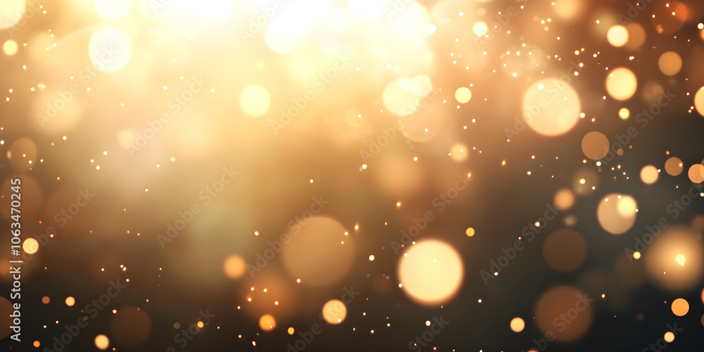 Poster golden bokeh lights shimmer softly against a dark backdrop creating an abstract, dreamy atmosphere p