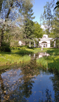 pavilion on the lake, Russia,  Catherine Park, Pushkino