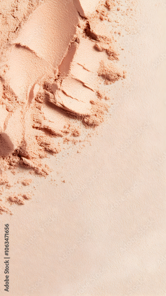 Poster minimalistic photo of eyeshadow in warm tones creating a soft and inviting texture on a smooth surfa