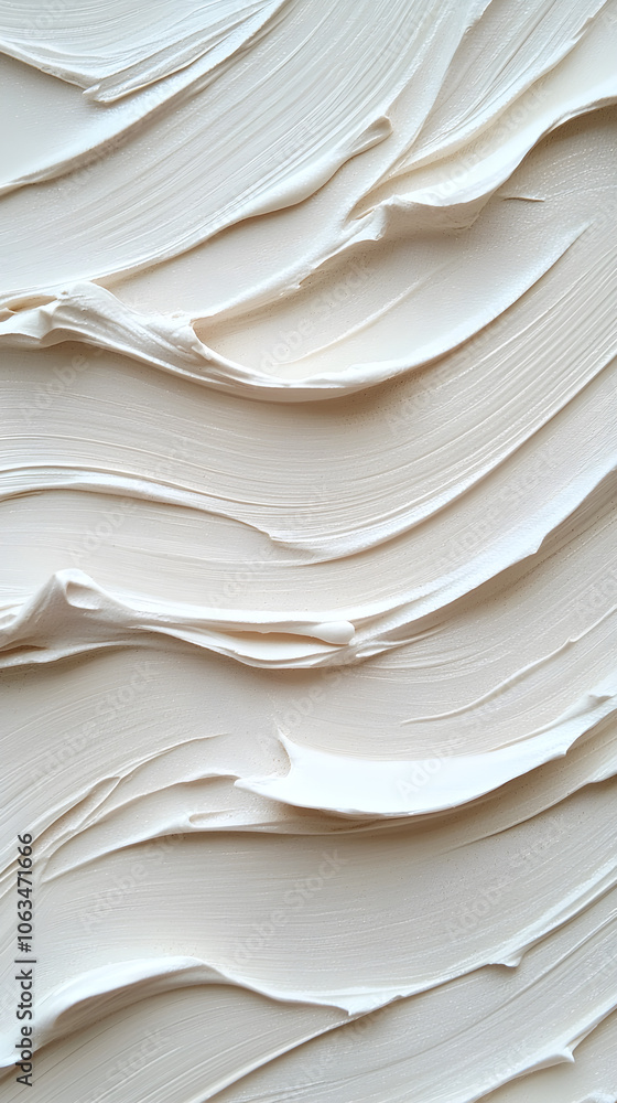 Poster creamy texture creates a minimalist abstract background with smooth, flowing lines that evoke calmne