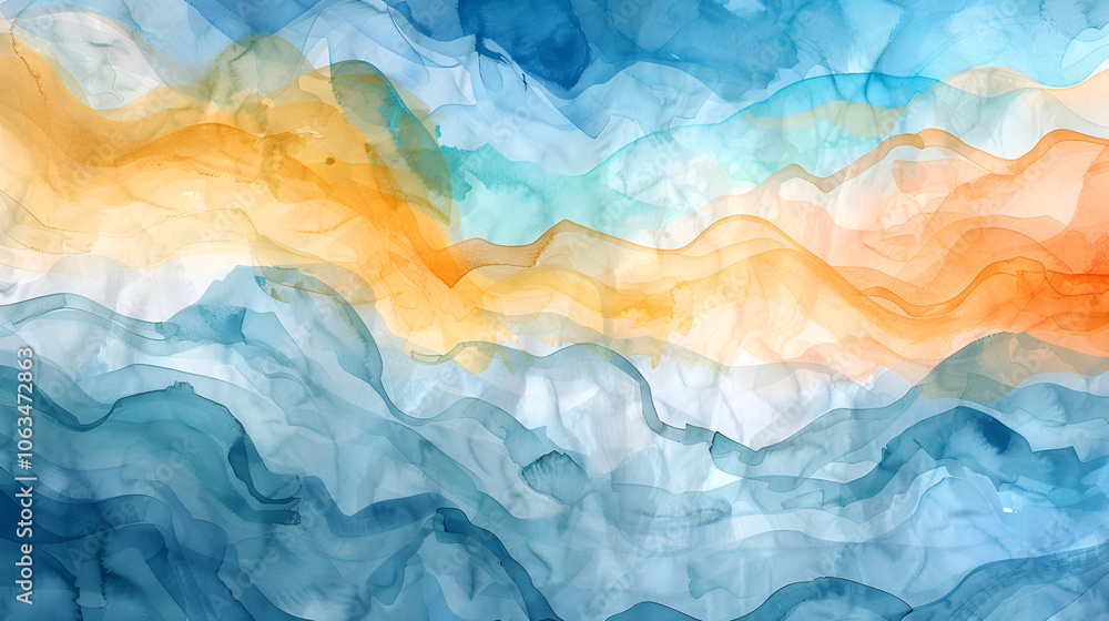 Poster abstract watercolor background ,abstract background of colorful watercolor splatter pattern