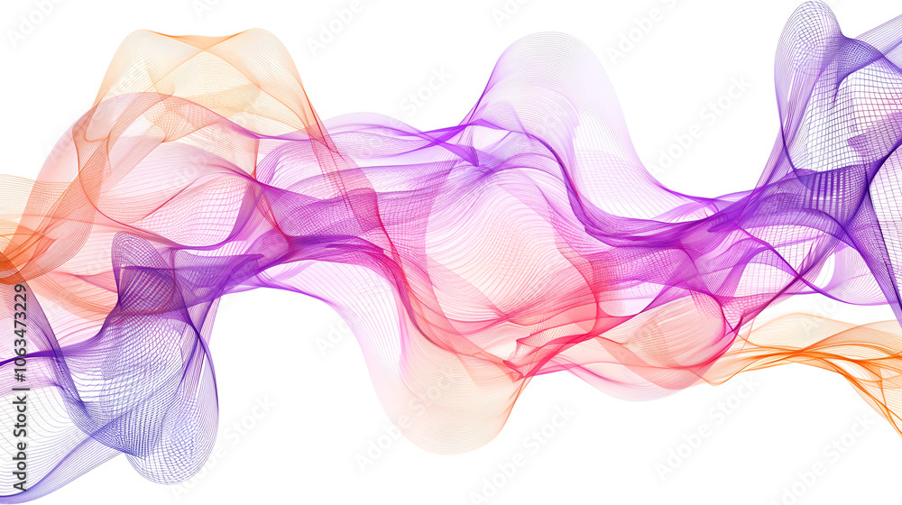 Poster abstract multicolored smoke on a white background ,colorful abstract wave lines background for prese