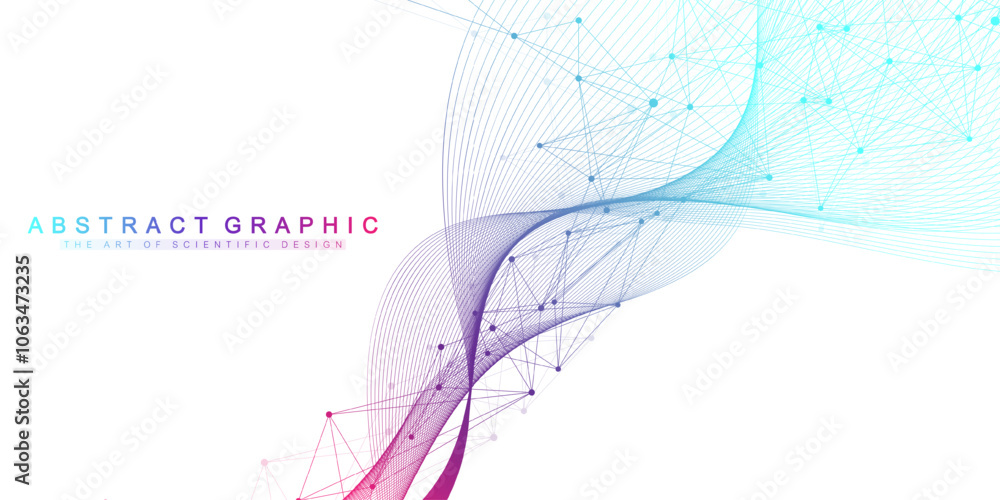 Poster Global network connection banner design template. Header social network communication in the global business concept. Big data visualization. Internet technology
