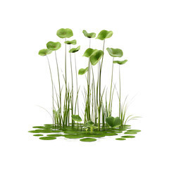 Lush Water Lily Patch with Green Leaves