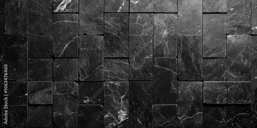 Aufkleber a texture background featuring black granite tiles, showcasing the unique patterns and appearance of