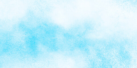 Obraz premium Grunge tint light blue watercolor abstract background, Aquarelle paint paper textured, blue sky with clouds, Sky Nature Landscape Background, sky background with white fluffy clouds.