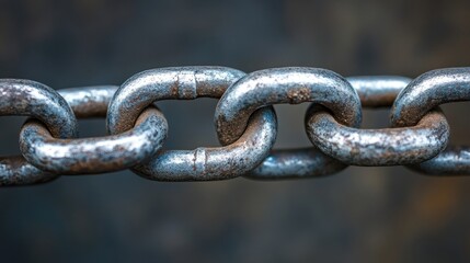 Fototapeta premium A broken chain link represents the significance of mental health, emphasizing the vital connection between well-being and awareness. The image provides space for text highlighting mental health.